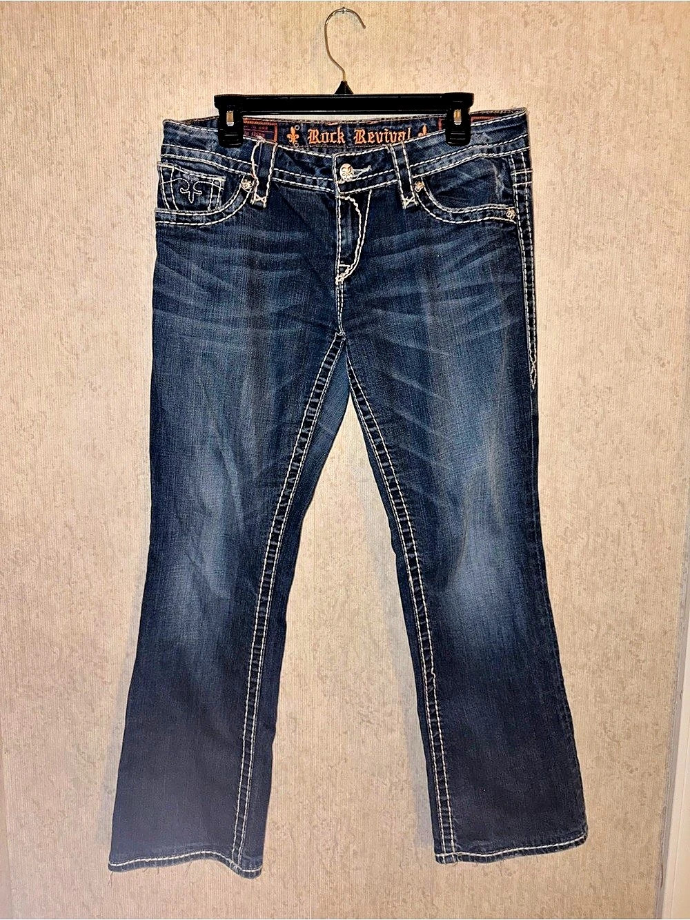 Rock Revival Eva Relaxed Boot Cut Jeans Waist 31 Blue